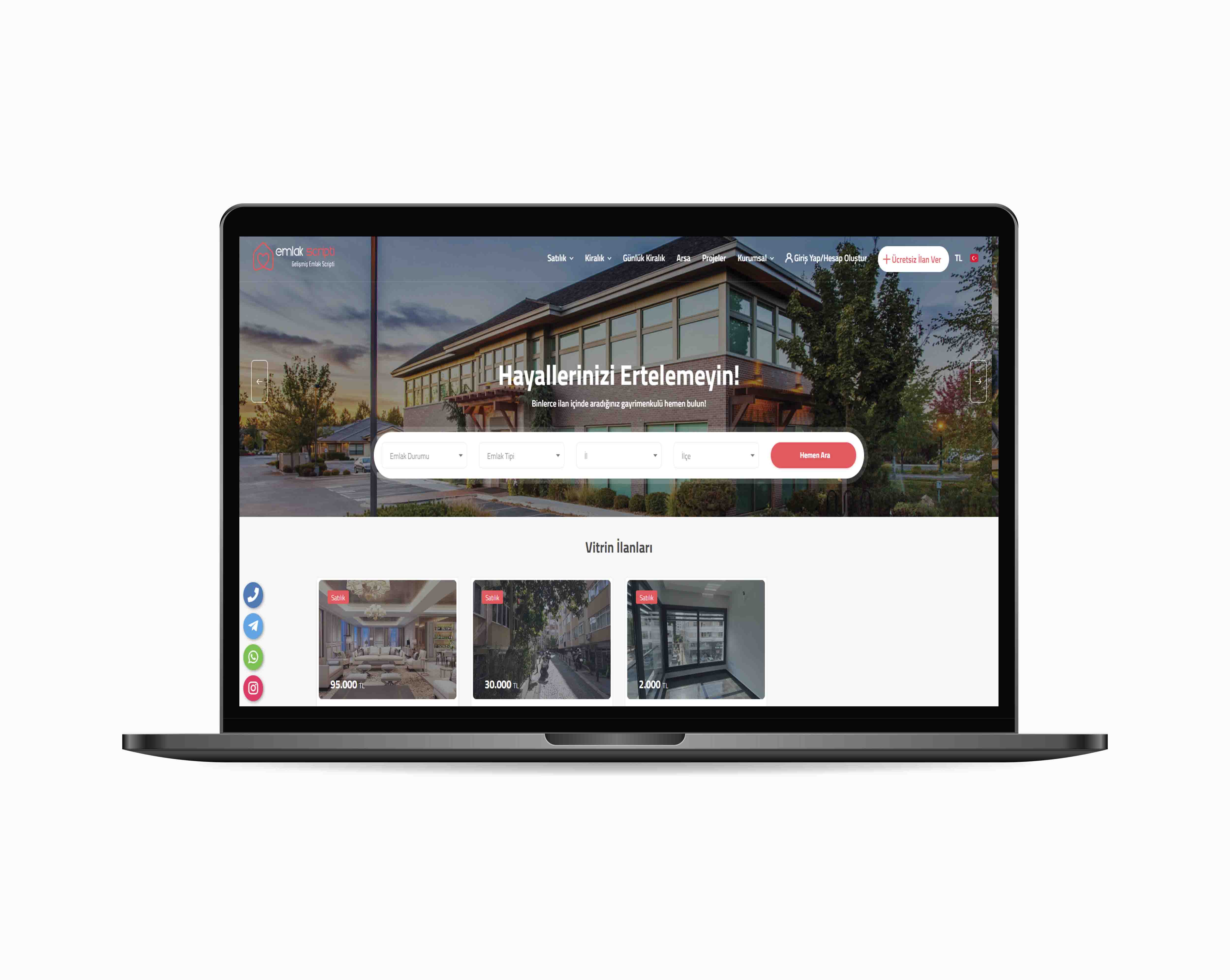 Emlak & İlan Web Tasarım Hizmeti